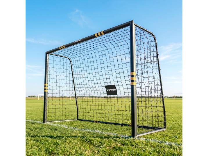 SPORTNOW But Football 3x2m Mousse Protection Filet PE Jaune