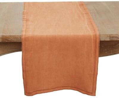 Saro Lifestyle Stonewashed Overlock Edge Table Runner