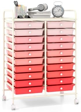 Dovelina 20 Drawers Rolling Storage Cart Studio Organizer