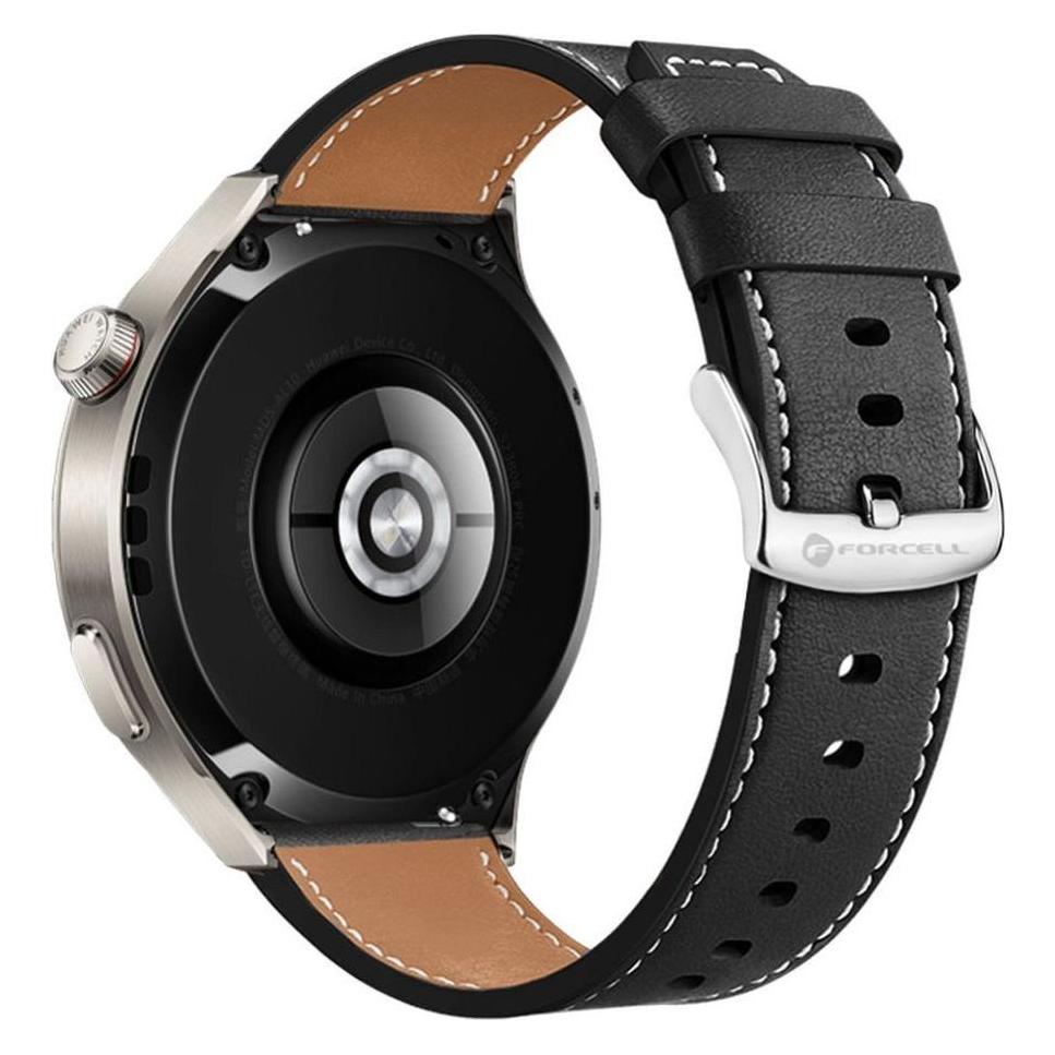 Forcell Strap F-DESIGN FS21 eco leather strap for SAMSUNG Watch 22 mm black (22 mm, Synthetic leather) (59428305)