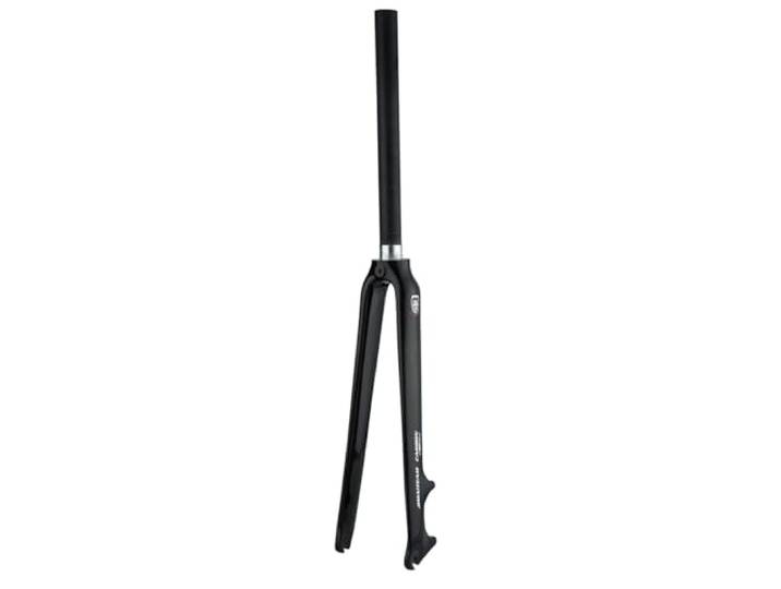 BSFHQS Kohlefaser Fahrräder Starre Gabeln 700C Rennräder Gabeln 1-1/8 Gerades Rohr Scheibenbremse Fahrräder Vorderradgabel 9 * 100mm Schnellspanner(Matte Black)