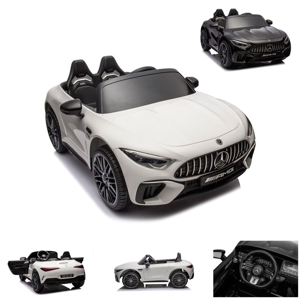 ES-Toys Elektro Kinderauto Mercedes SL63 AMG EVA-Reifen Stoßdämpfer lizenziert
