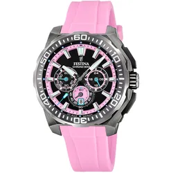 Festina F20725/2 Herren-Chronograph Schwarz/Rosafarben