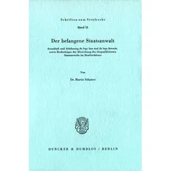 Der befangene Staatsanwalt, Fachbücher von Martin Schairer