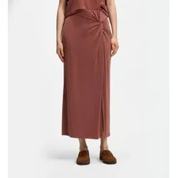 BOSS für Damen. 50558795 Langer drapierter Rock in Bordeaux (XL), Lässig, Polyester