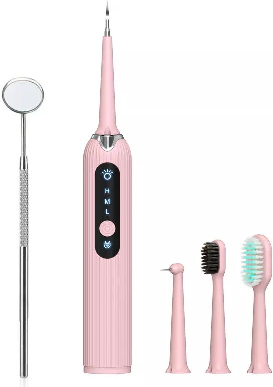 INF Set de nettoyage dentaire électrique 8 pièces Rose