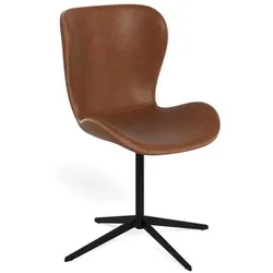 2er-Set Actona Stuhl Batilda Lederoptik Braun Cognac