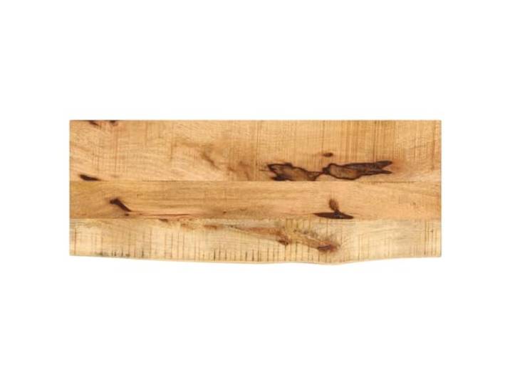 POUFGDR Tischplatte Mangobaum, massiv, 90 x 40 x 3,8 cm Rustikaler Rand, leicht zu reinigen, für Tisch zu Hause oder gewerblich