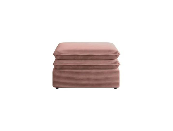 OSCAR POUF - Pouf en velours côtelé Rose 70x70x43