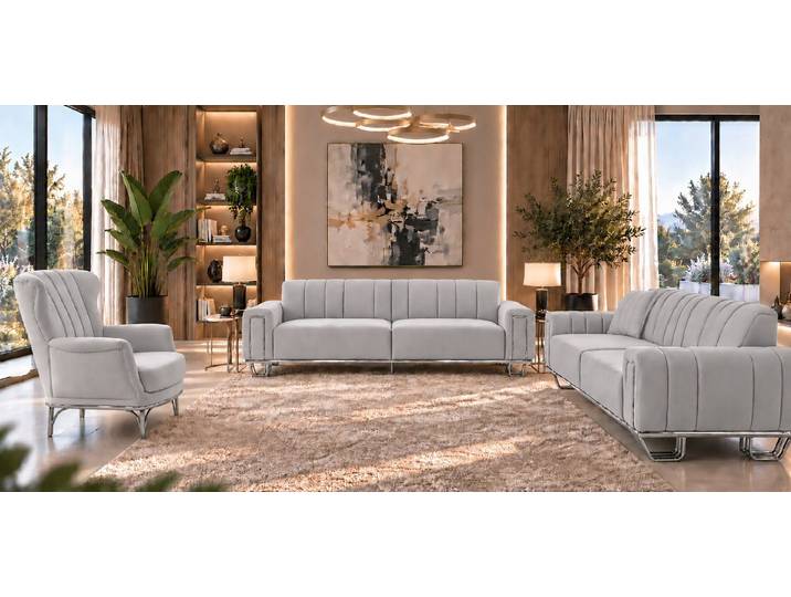 Palms-Store Sofa Maximus Sofa Set Luxus Beste Qualität, Spar-Set, 3-Sitzer + 3-Sitzer + Sessel + Sessel - in 13 Stofffarben erhältlich