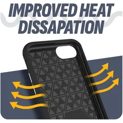 Cazy Robuste Strukturhülle für iPhone 15, TPU und PC Material, Rutschfeste Textur - (Apple iPhone 15), Smartphone Hülle, Schwarz