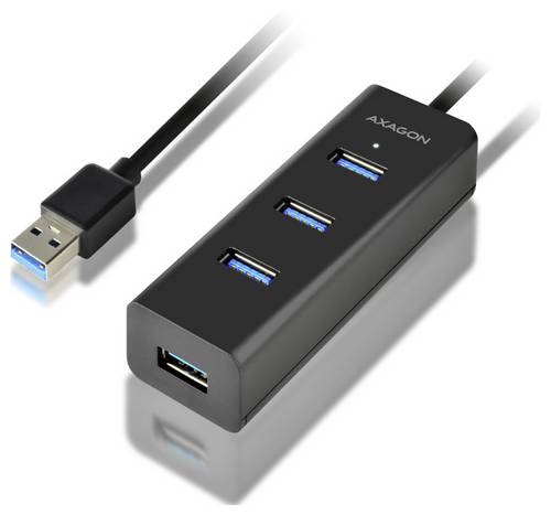 AXAGON HUE-S2BL USB-Hub 4 Port USB-A, Micro USB USB 3.2 Gen1 5 GBit/s