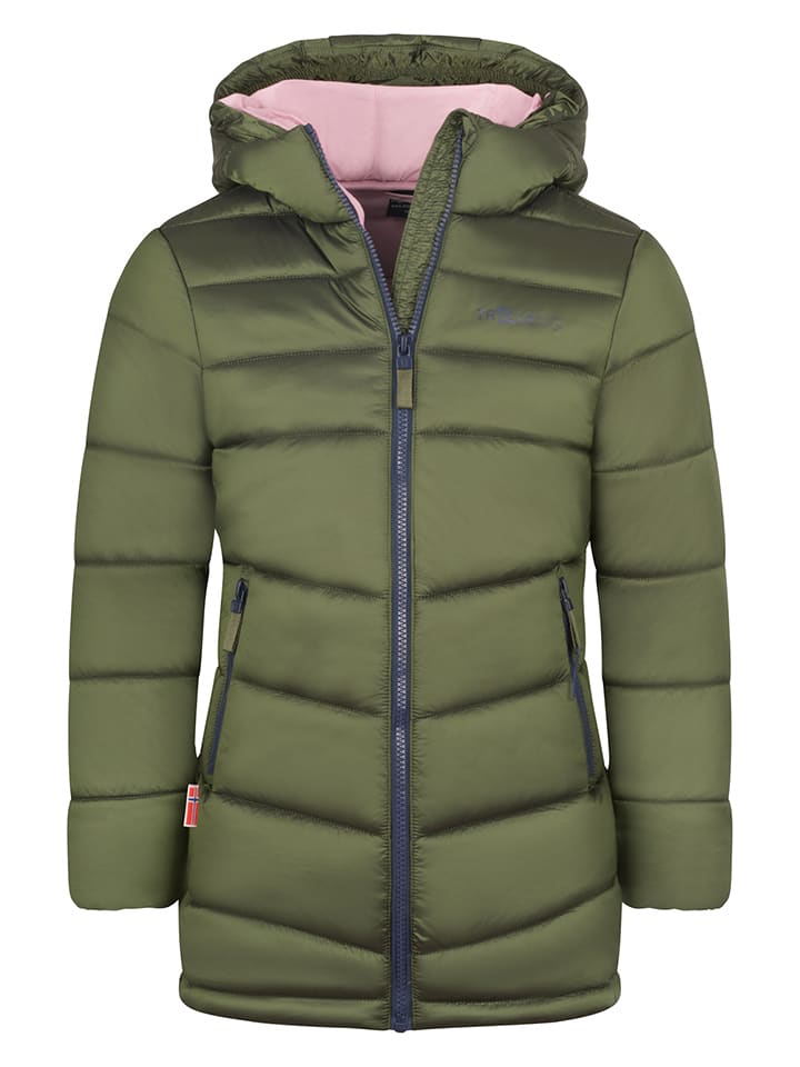 Trollkids Wintermantel "Trondheim" in Khaki - 140