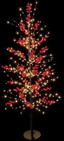 Premier Decorations Premier 375 LED Warm White Red Berry Tree