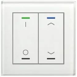 MDT Glastaster II 2-fach Auf/Ab RGBW mit Temperatursensor weiß BE-GTL2TW.D1