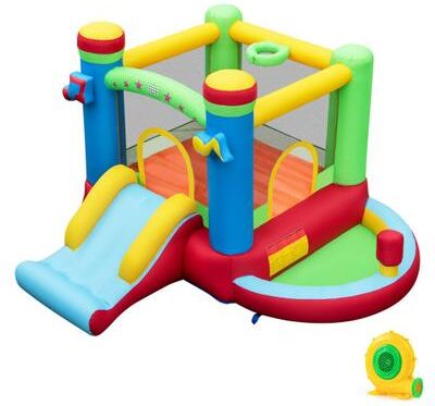 Costway Inflatable Bounce House Kids Music-Themed Castle with 550 Blower