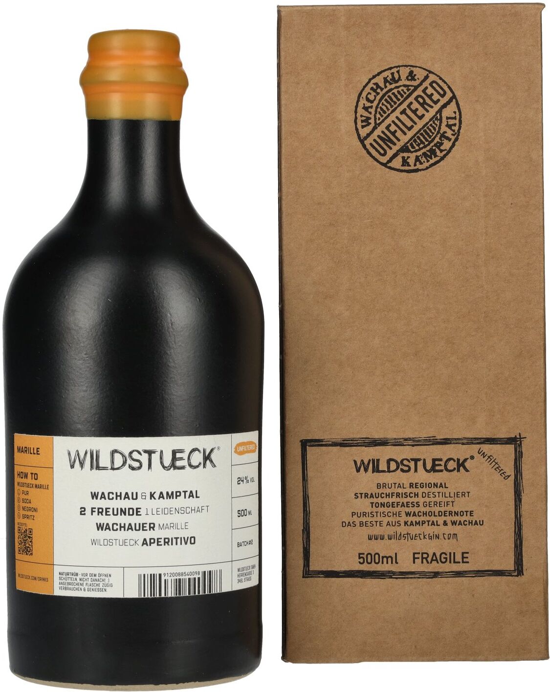 Wildstueck Gin x Wachauer Marille 24% Vol. 0,5l in Geschenkbox