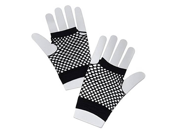 Bristol Novelty BA570 Fishnet Handschoenen Kort Zwart, Dames, One Size