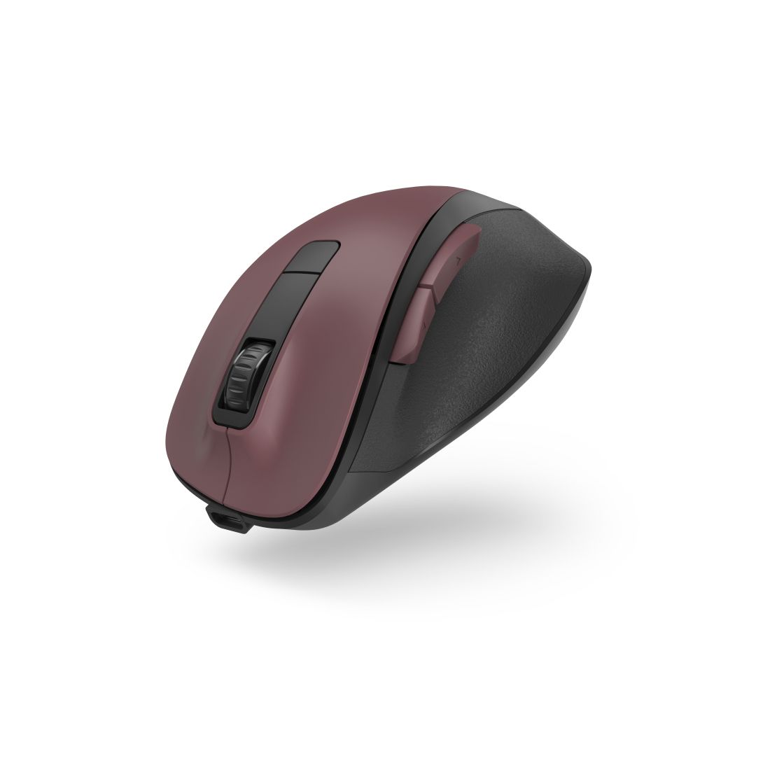 Hama 1600 DPI Büro Maus Optisch 173033 MW-500 Recharge (Schwarz, Burgund) 00173033