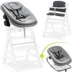 Hauck, Hochstuhl, Hochstühle Alpha Plus White 4-tlg. Newborn Set - Hochstuhl (Hochstuhl)