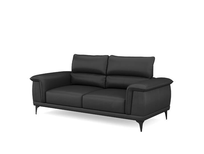 Sofa Leder GAVIN 3-Sitzer schwarz
