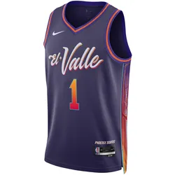 Nike, Herren, Fussballtrikot, NBA Phoenix Suns Devin Booker City Edition Swingman Trikot Herren (S), Violett
