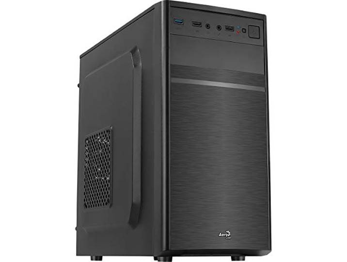 Aerocool CS103, PC Behuizing Micro ATX, Gepolijst Aluminium, Achter 80mm, Eenheidsmaat, Zwart