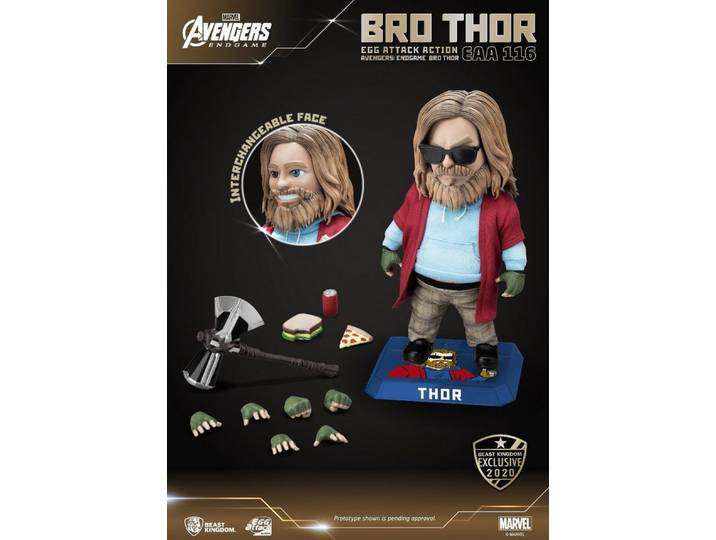 Beast Kingdom Toys Actionfigur EGG ATTACK ACT AVENGERS ENDGAME EAA-116 BRO THOR ACTIONFIGUR EXCLUSIVE