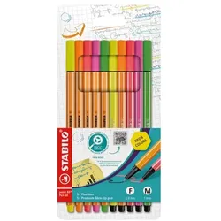 Stabilo Fineliner-Set »point 88 neon« und »Pen 68« grün