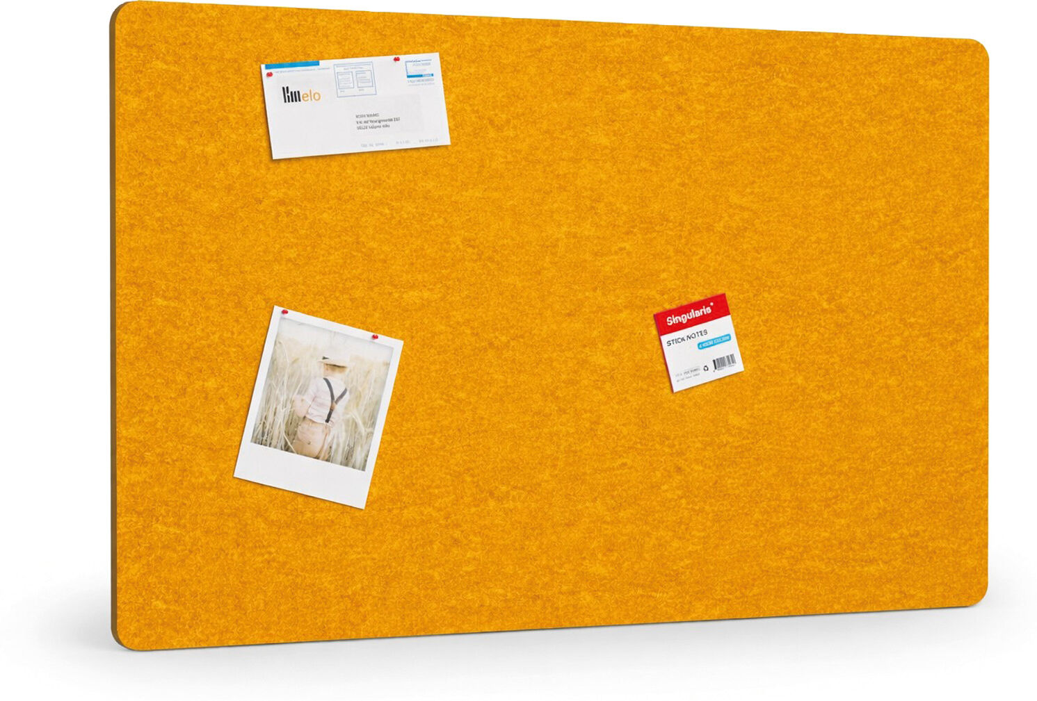 B2B Partner Akustikplatte 120 x 80 cm, runde Ecken, orange