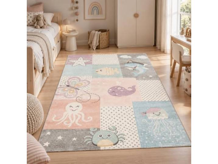 Pergamon Kinderteppich Maui Kids Unterwasserwelt Meerestiere Kinderzimmer