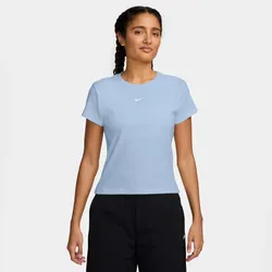 NIKE Sportswear Rib T-Shirt Damen 407 - hydrogen blue M