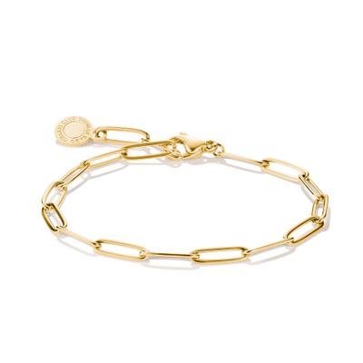 Charm-Armband THOMAS SABO "Charm Armband Goldfarben" Gr. 15, gold (gelbgoldfarben), Armbänder, Damen, 15, Edelstahl, Charm-Armband
