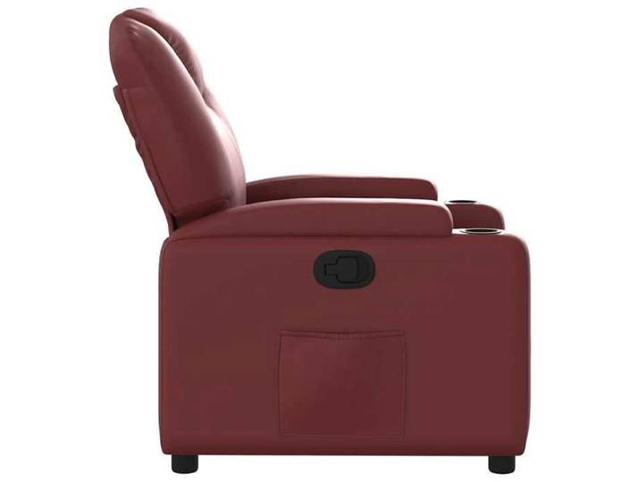 Fauteuil relax - Rouge - Fauteuil inclinable - maximale : 110 kg - Rouge bordeaux Similicuir 74x88x97 cm F7406