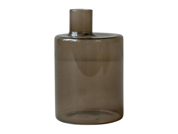 DBKD Vase en verre Pipe brown Small