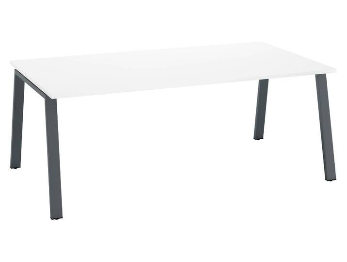 Bureau manager ECLA blanc piétement métal anthracite - - Bruneau