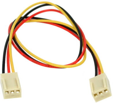 Aquatuning Anschlusskabel 3Pin Stecker auf 3Pin Stecker mit Tachosignal 32cm