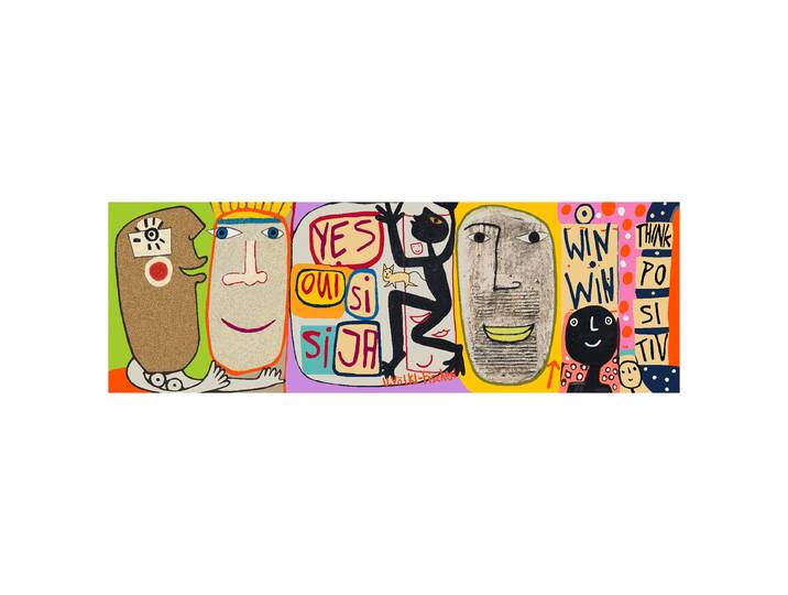 Tapis de propreté Think Positiv 60 x 0 x 180cm Multicolore