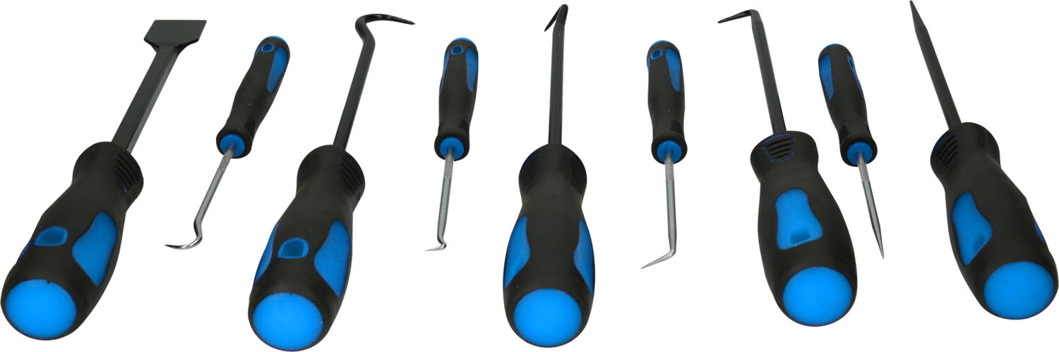 Brilliant Tools Haken-Werkzeug-Satz Schaber-Haken-Werkzeug-Satz, 9-Tlg. Bt542010