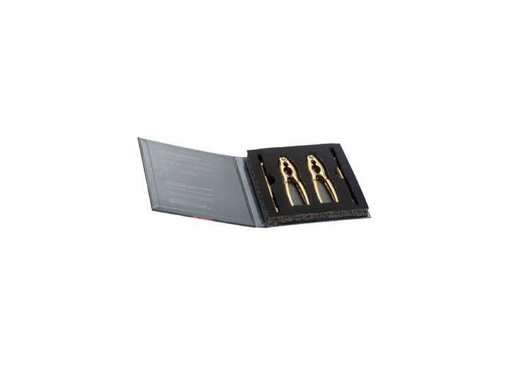 4-teiliges Gourmet-Kit „Seafood“ aus Edelstahl - Gold Andrea House