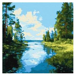 Ideyka Malen nach Zahlen - Schatten und Glanz des Wassers 40x40cm (70187643)