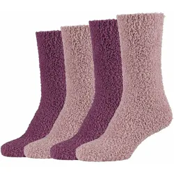 4er Pack camano Cosy Crew Socken Damen 4650 - damson 35-38