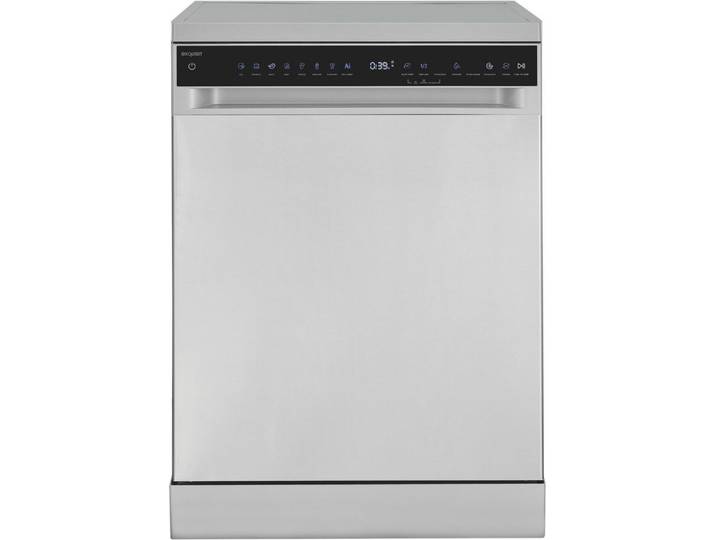 exquisit Standgeschirrspüler 9616 GSP9616-450B inox, 10,9 l, 16 Maßgedecke, 16 Maßgedecke & flüsterleise 44 dB – stark und angenehm ruhig
