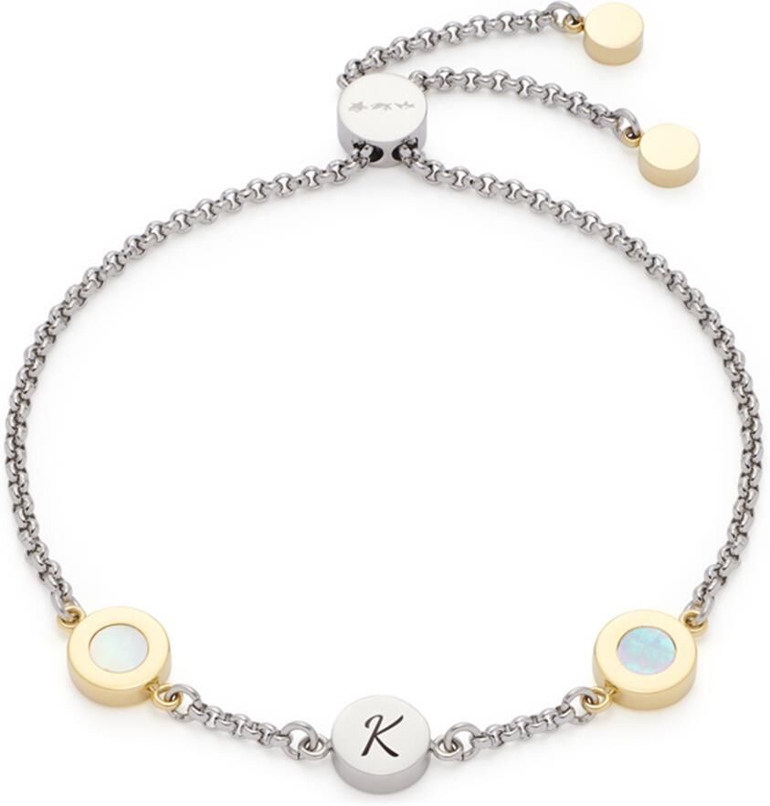Leonardo Damenarmband Alitia aus Edelstahl mit Perlmutt silber-gold