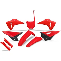 UFO, Motorrad Zubehör, Kunststoffset (Komplettes Kit) Mit Teleskop-Stossdämpferabdeckungen Honda Crf 250r / 450r