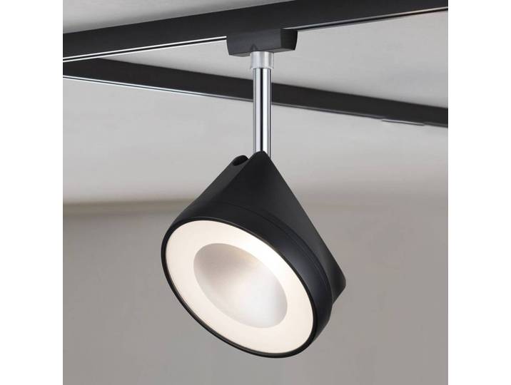 Paulmann URail LED-Spot Arena, schwarz, 2.700 K, dimmbar, dimmbar, schwarz, für Wohn- / Esszimmer, Metall, Modern