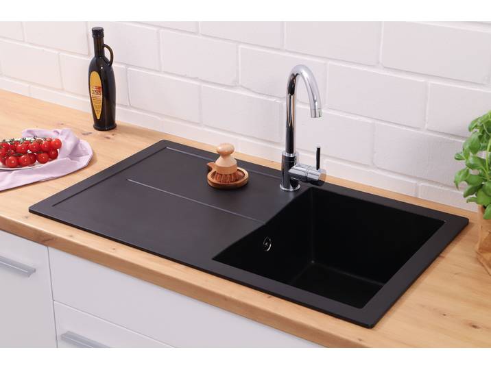 Évier Portland 86cm Noir