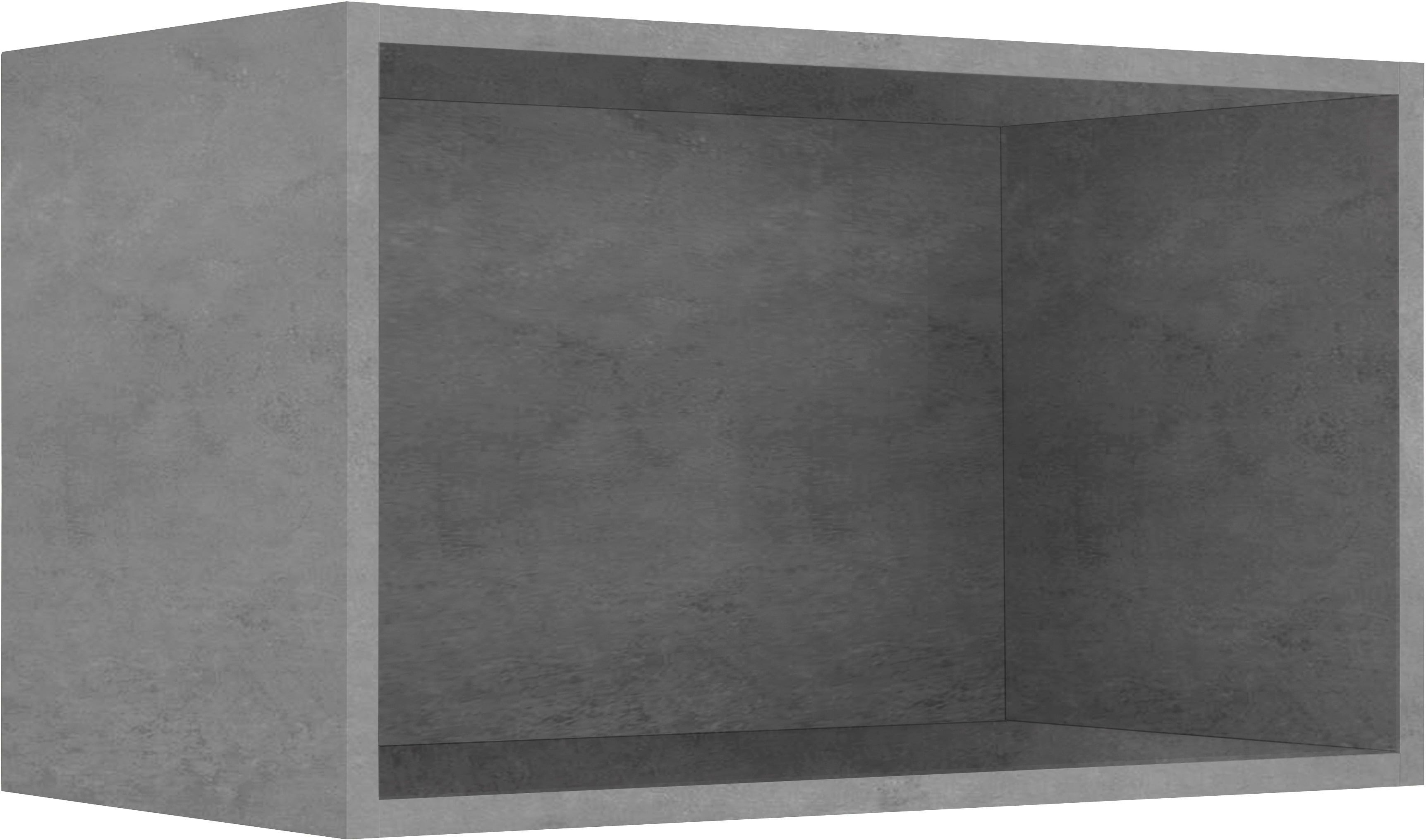 Hängeregal WIHO KÜCHEN "Flexi2", grau (betonfarben), B:60cm, Regale, Hängeregal, Breite 60 cm betonfarben B/H/T: 60cm
