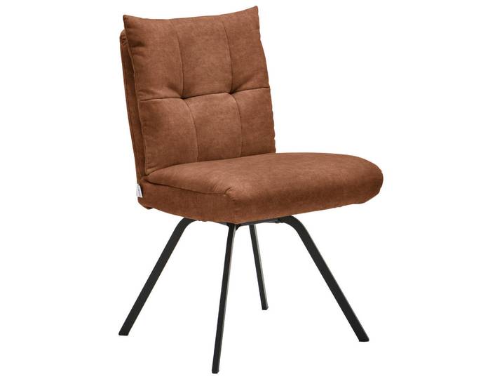 Welnova Stuhl, Haselnuss, eckig, 50x84x68 cm, Stoffauswahl, Typenauswahl, Gestellauswahl, Sitzfläche 180° drehbar, automatische Rückholfunktion, Esszimmer, Stühle, Esszimmerstühle