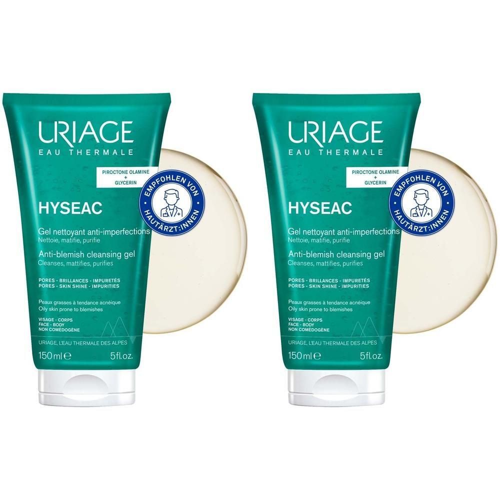 Uriage Hyseac reinigendes Gel seifenfrei 2x 2x150 ml